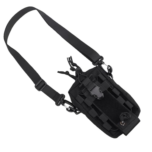 Domary Wasserflasche Taillenbeutel Telefonhalter Einstellbarer Nylon Elastic Hanging Beutel Outdoor Sportreisen (Schwarz) von Domary