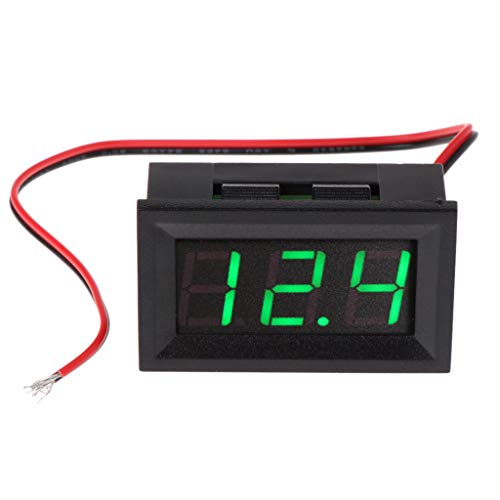 1.4 cm LED Digital Voltmeter für 4.5V-30V Verpolung zum Schutz für Motorräder und Autos Digital Meter Strommesser Multi Meter Multimeter Amperemeter Spannungsmesser von Domasvmd