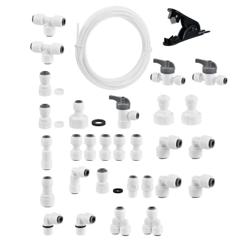 Domasvmd Wasserzubehör-Set, 10 m, Set mit Anschlüssen, 10 m Kühlschränke, Wasseranschlüsse, geeignet für Haushaltsgeräte, nebeneinander, Kühlschrank-Wasser-Set von Domasvmd