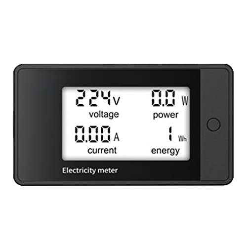 Eletricity Tester Voltmeter Amperemeter 85-400V 0-100A 0-22KW 0-9999KWH Digital Multimeter Amp Watt KWH Tester Detektor Voltmeter LCD Panel Display für Innen Weiß Blau von Domasvmd