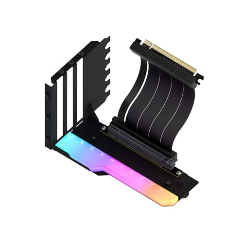 Verbessert die Ästhetik mit vertikaler GPU-Halterung, 90-Grad-Halterung, Rack, PCIe4-Kabel, unterstützt 5 V ARGB-Motherboards, PC-Gehäuse-Zubehör von Domasvmd