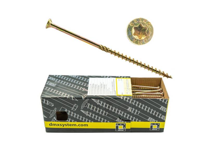 Domax Schraube Holzbauschrauben mit Senkkopf TORX - Zink Galvanisiert, (100 St) von Domax