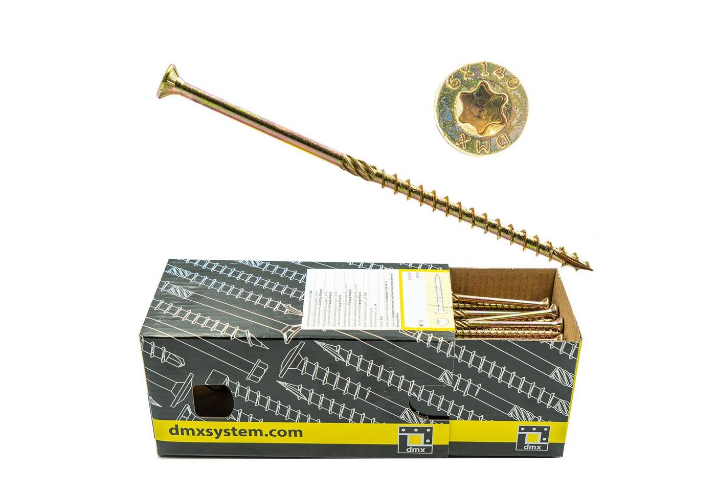 Domax Schraube Holzbauschrauben mit Senkkopf TORX - Zink Galvanisiert, (50 St) von Domax