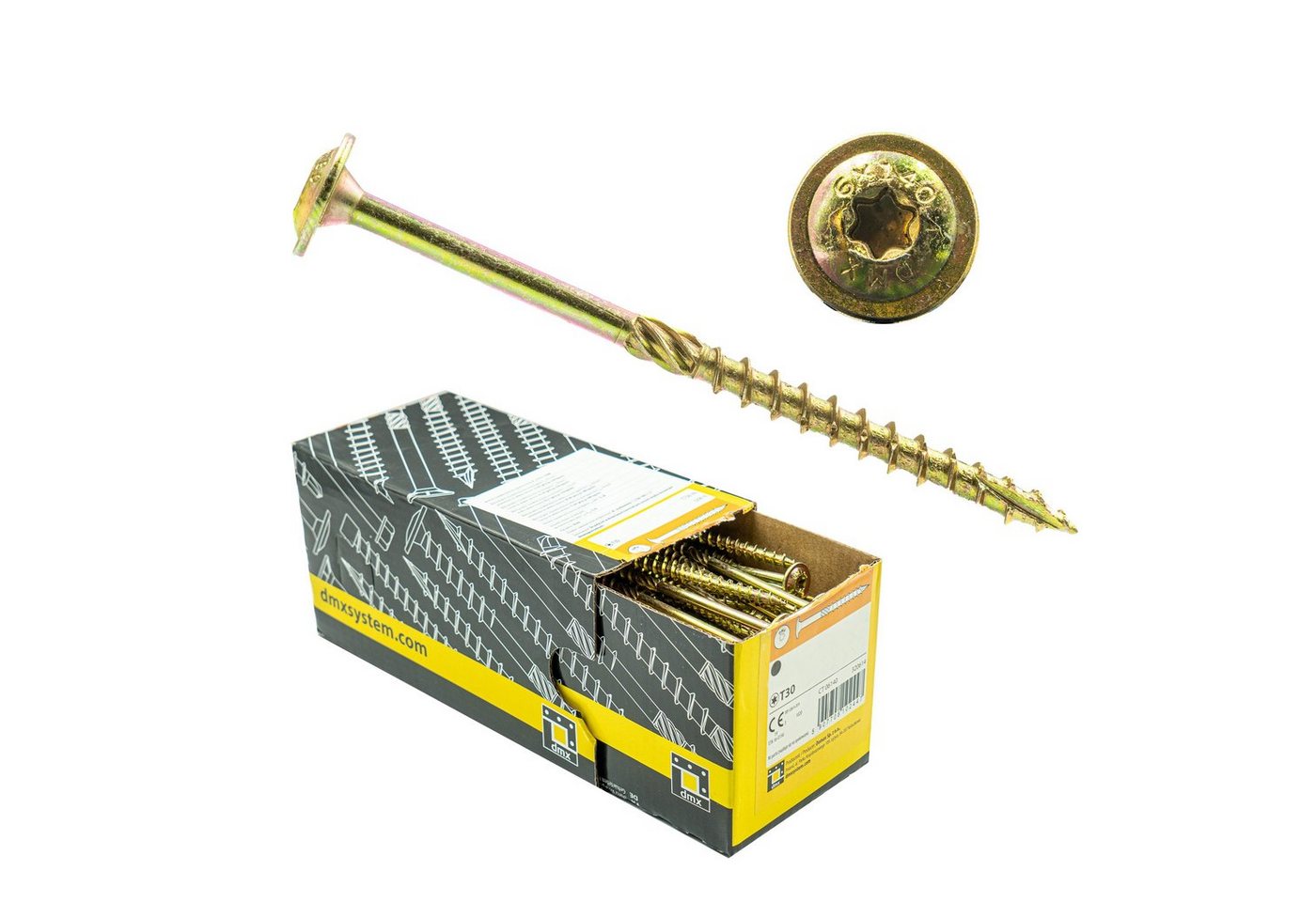 Domax Schraube Tischlerschrauben mit Tellerkopf TORX - Zink galvanisiert, (100 St) von Domax
