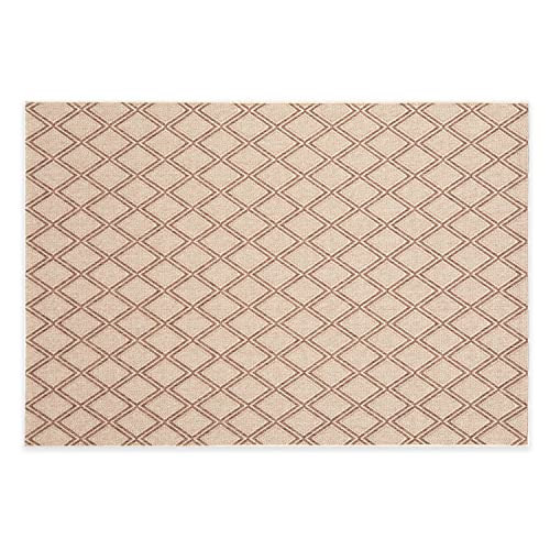 DomDeco In- & Outdoor Teppich UMAR mit unifarbenem Flachgewebe - wetterfest & robust für Garten/Terrasse/Balkon oder Innenräume, aus Kunstfaser, Braun in 160x230cm von Domdeco