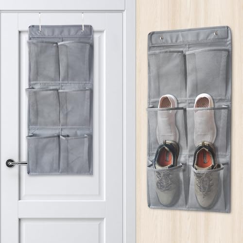 Domemit Schuhorganizer Camping Wohnmobil, 2-IN-1 Schuhorganizer Hängend Tür Schuhhalter Ohne Bohren, Organizer Hängend für Schrank, 6 Große Masche Taschen, Umweltfreundliche Nicht Gewebte Stoffe Domemit Schuhorganizer Camping Wohnmobil, 2-IN-1 Schuhorganizer Hängend Tür Schuhhalter Ohne Bohren, Organizer Hängend für Schrank, 6 Große Masche Taschen, Umweltfreundliche Nicht Gewebte Stoffe von Domemit