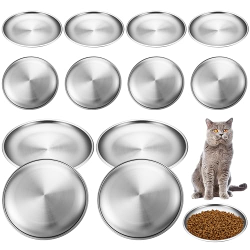 Domensi 12 Stück Edelstahl Schnurrhaare Freundliche Katzennapf Flach Katzenfutter Schüssel 6,7 Zoll Katze Nass Futternäpfe Flach Katzenschale Kleine Haustierplatte für Kätzchen Katze Frettchen Domensi 12 Stück Edelstahl Schnurrhaare Freundliche Katzennapf Flach Katzenfutter Schüssel 6,7 Zoll Katze Nass Futternäpfe Flach Katzenschale Kleine Haustierplatte für Kätzchen Katze Frettchen von Domensi