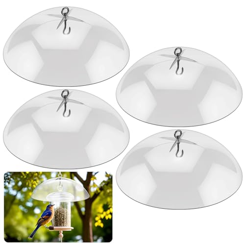 Domensi 4 Stück 26,7 cm große Kunststoff-Vogelfutterspender, Kuppelabdeckung zum Aufhängen, Kolibri-Futterstation, Wetterschutz, Schutzkuppel, Eichhörnchen, Trennwand für Vogelfutterstangen, Domensi 4 Stück 26,7 cm große Kunststoff-Vogelfutterspender, Kuppelabdeckung zum Aufhängen, Kolibri-Futterstation, Wetterschutz, Schutzkuppel, Eichhörnchen, Trennwand für Vogelfutterstangen, von Domensi