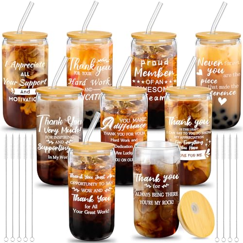 Domensi 9-teiliges Set mit Team-Wertschätzungsgeschenken für Mitarbeiter, Großpackung, Dankeschön-Geschenke für Mitarbeiter, Kollegen, Lehrer, 473 ml, Mitarbeiter-Wertschätzungsbecher, Dankesbecher von Domensi