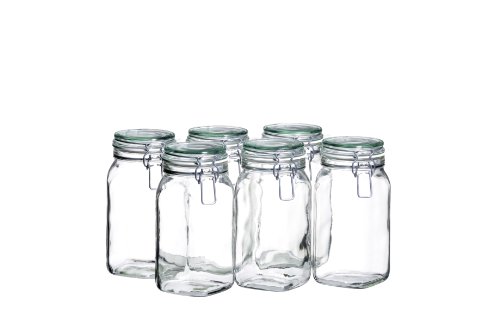 MÄSER 925341 Gothika, Einmachgläser 1,45 l, 6er Set, made in Germany, Vorratsgläser mit Deckel und Drahtbügel zum luftdichten Aufbewahren, Einkochen und Einlegen, Glas, transparent MÄSER 925341 Gothika, Einmachgläser 1,45 l, 6er Set, made in Germany, Vorratsgläser mit Deckel und Drahtbügel zum luftdichten Aufbewahren, Einkochen und Einlegen, Glas, transparent von MÄSER