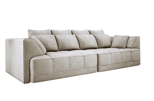 DomiMeble | Big Sofa Tiga XXL, Schlafsofa, Couch, Schlafcouch mit Schlaffunktion 302 cm Breit (Cloud 3) von DomiMeble
