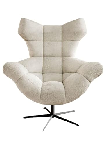 DomiMeble Drehsessel Wohnzimmer Sessel Sensi Ohrensessel XXL Egg Chair - solide und bequem großer Stuhl - Beständigkeit gegen Schmutz und Beschädigung - 360 Grad drehbar - 104 x 84 x 119 cm von DomiMeble