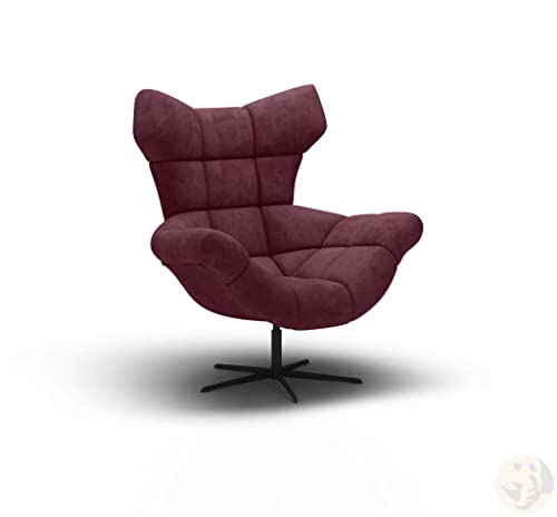 DomiMeble Drehsessel Wohnzimmer Sessel Sensi Ohrensessel XXL Egg Chair - solide und bequem großer Stuhl - Beständigkeit gegen Schmutz und Beschädigung - 360 Grad drehbar - 104 x 84 x 119 cm von DomiMeble