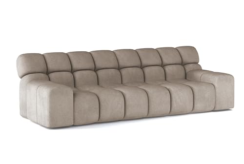 DomoHome - Campile Big Sofa mit Schlaffunktion 288 cm Breit Schlafsofa, modern Couch, Wohnzimmer Möbel, Elektrisch ausfahrbarer Sitz (Eden 4) von DomiMeble