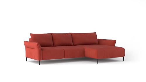 DomoHome - Ecksofa Luis mit Bettfunktion und Bettkasten - Schlafsofa 255 cm breit, Couch mit automatischer Auffaltung, Sofa, Schlafcouch (Rechts, Curio 55) von DomiMeble