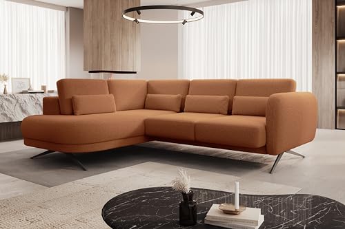 Domohome Ecksofa ILUSIO L Sofa mit elektrisch ausziehbarer Sitzfläche - Elegante Couch - Wohnzimmer Möbel (Links, Now Ov Never 54) von DomiMeble