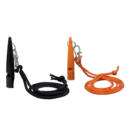 2 Stücke Hundepfeife für Rückruf, Gun Hundepfeife Professionelle Trainingspfeife hundepfeife hochfrequenz lautlos mit praktischem Umhängeband für Hundetraining & Erziehung Erziehungshilfen Hunde von Domicubes
