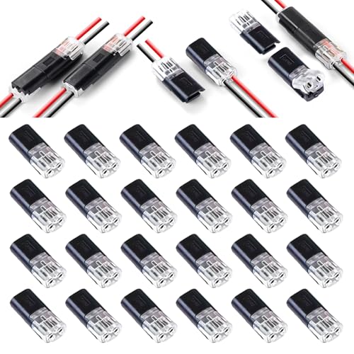 24 Stück Kabel Steckverbinder Stecker, 2-Polig Auto Steckverbindung Kabelverbinder Wasserdicht, Steckverbindung Steckverbinde 2 Poliger Steckbarer Kabelanschluss Für 18-22 AWG Kabel Crimp 24 Stück Kabel Steckverbinder Stecker, 2-Polig Auto Steckverbindung Kabelverbinder Wasserdicht, Steckverbindung Steckverbinde 2 Poliger Steckbarer Kabelanschluss Für 18-22 AWG Kabel Crimp von Domicubes