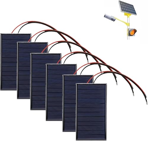 6 Stück 62 x 36 mm Mini Solarpanel, 3V 0,27W 90mA Mikro-Mini-Solar-Panel-Zellen Sonnenkollektor Mikro Solarmodule für Sonnenenergie Heimwerken DIY Wissenschaft Projekte Spielzeug Akku-Ladegerät 6 Stück 62 x 36 mm Mini Solarpanel, 3V 0,27W 90mA Mikro-Mini-Solar-Panel-Zellen Sonnenkollektor Mikro Solarmodule für Sonnenenergie Heimwerken DIY Wissenschaft Projekte Spielzeug Akku-Ladegerät von Domicubes