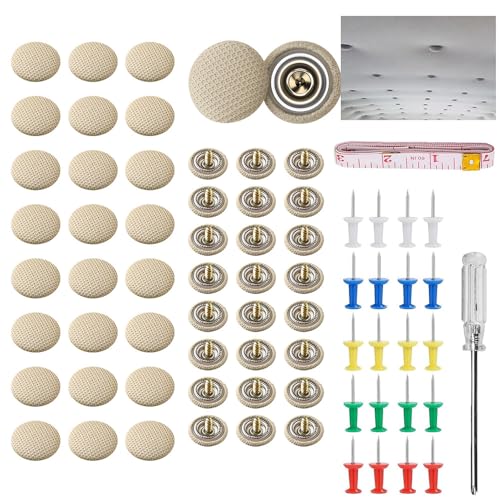 Auto-Headliner Reparaturset, Headliner Reparaturknopf Autodach Schnappnieten Schnalle Liner Set Kit Stifte Schraubenhalter Auto Snap Niet mit Schraubendreher Tuch Lineal Position Pin Decke Schnalle Auto-Headliner Reparaturset, Headliner Reparaturknopf Autodach Schnappnieten Schnalle Liner Set Kit Stifte Schraubenhalter Auto Snap Niet mit Schraubendreher Tuch Lineal Position Pin Decke Schnalle von Domicubes