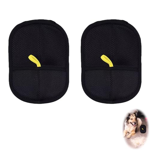 Domicubes 2 Stück Fell Magnet Handschuh, Antistatischer Wiederverwendbar Waschbar Tierhaarentferner Tierhaarhandschuhe zum Reinigen von Kleidung und Möbeln, Hundehandschuhe für Hunde Katzen Pferde von Domicubes