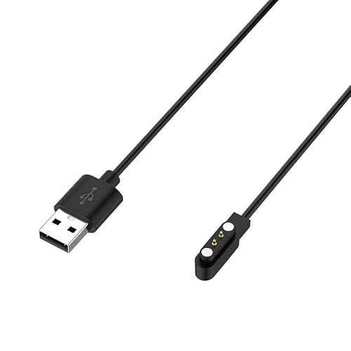 Domicubes Smartwatch Ladekabel, Universal Ladegerät Smartwatch Ladekabel Uhr Magnetisch 2 Polig Pitch 2,5mm - 3mm, 100Cm/3.3Ft Magnetisches USB Kabel Kompatibel Mit SW021/SW023/SW025/ID205L/ID216 von Domicubes