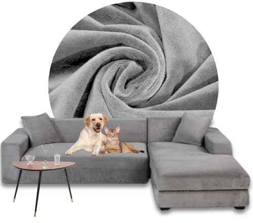 Domidekor - Ecksofa Bezug Dunkelgrau – Sofabezug L Form – Eckcouch Sofaüberwurf – Lounge Abdeckung L-Form – Couchbezug Samt Stretch – Sofahusse für Schlafcouch - 3 Sitzer + 3 Sitzer - 2 x 190-230CM Domidekor - Ecksofa Bezug Dunkelgrau – Sofabezug L Form – Eckcouch Sofaüberwurf – Lounge Abdeckung L-Form – Couchbezug Samt Stretch – Sofahusse für Schlafcouch - 3 Sitzer + 3 Sitzer - 2 x 190-230CM von Domidekor