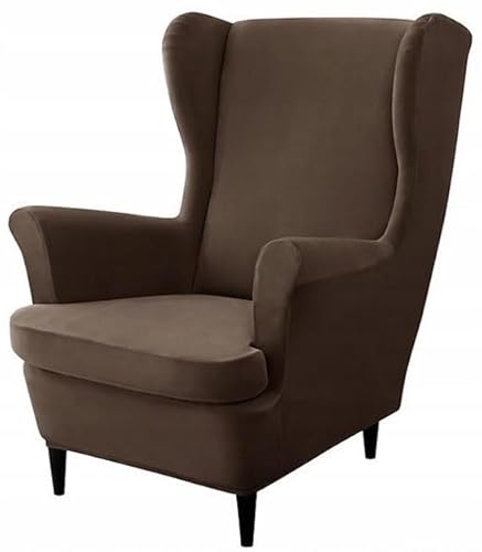 Domidekor Ohrensessel Überzug – Sesselschoner Braun – Sesselbezug Stretch - Strandmon Sessel Bezug – Sesselhusse Elastisch Samt Velour Schmutzabweisend - Oeko-Tex 100 Domidekor Ohrensessel Überzug – Sesselschoner Braun – Sesselbezug Stretch - Strandmon Sessel Bezug – Sesselhusse Elastisch Samt Velour Schmutzabweisend - Oeko-Tex 100 von Domidekor