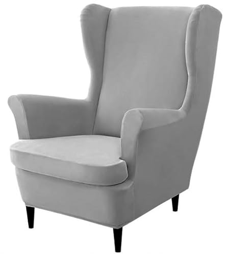 Domidekor Ohrensessel Überzug – Sesselschoner Dunkelgrau – Sesselbezug Stretch - Strandmon Sessel Bezug – Sesselhusse Elastisch Samt Velour Schmutzabweisend - Oeko-Tex 100 Domidekor Ohrensessel Überzug – Sesselschoner Dunkelgrau – Sesselbezug Stretch - Strandmon Sessel Bezug – Sesselhusse Elastisch Samt Velour Schmutzabweisend - Oeko-Tex 100 von Domidekor