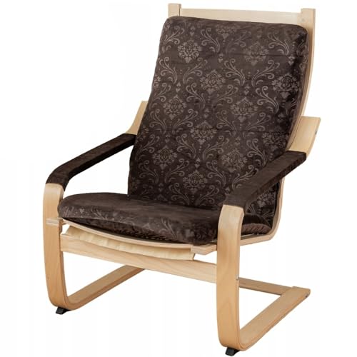 Domidekor Schwingsessel Bezug Braun - Schwingstuhl Husse - Überzug für Relaxsessel - Abdeckung für Ruhesessel - Schutzhülle für Relaxstuhl – Oeko-Tex 100 – Elastisch Samt Velour Schmutzabweisend von Domidekor