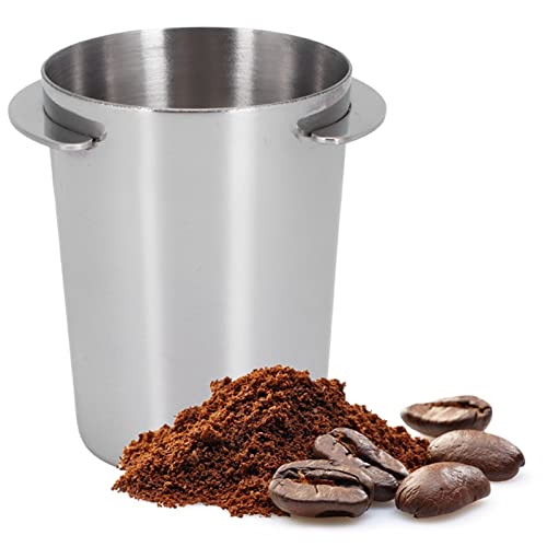 Domigard Kaffee Siebträger Dosierbecher,51 mm Dosierbecher Kaffeepulver,Edelstahl Kaffeeverteiler Kaffee,Kaffee Siebträger Zubehör für 51mm Espressomaschine (Silber) von Domigard