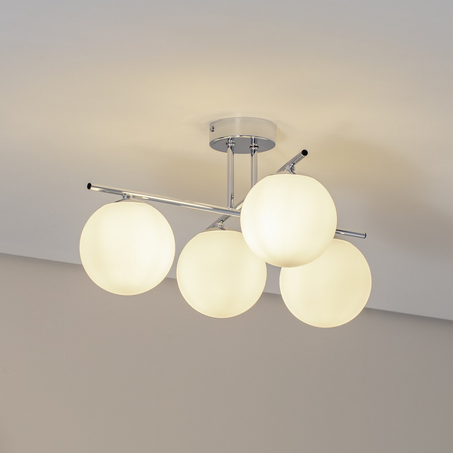 B-Ware Domiluce Aurora Deckenleuchte Lampe Chrom Glas E14 4 Flammig ø 50 Cm Weiß Metall B-Ware Domiluce Aurora Deckenleuchte Lampe Chrom Glas E14 4 Flammig ø 50 Cm Weiß Metall von Domiluce