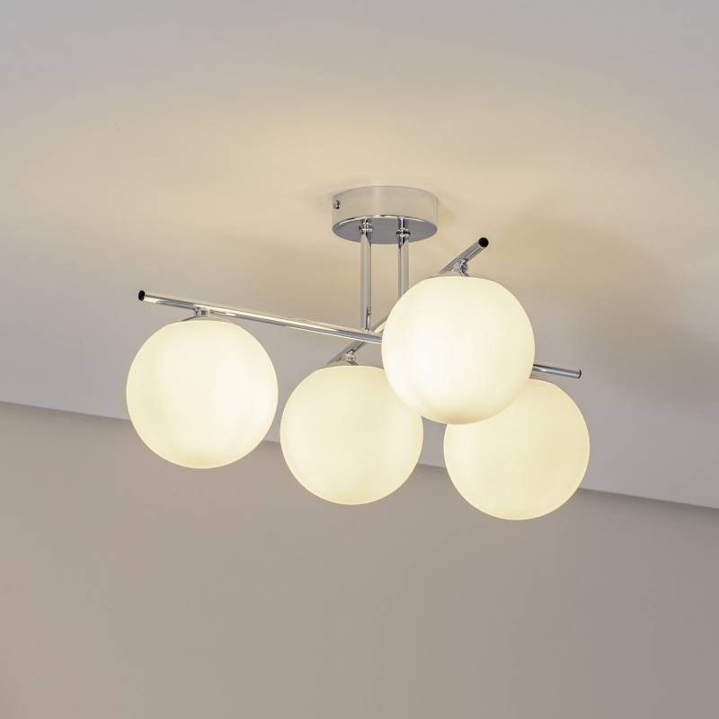 B-Ware Domiluce Aurora Deckenleuchte Lampe Chrom Glas E14 4 Flammig ø 50 Cm Weiß Metall B-Ware Domiluce Aurora Deckenleuchte Lampe Chrom Glas E14 4 Flammig ø 50 Cm Weiß Metall von Domiluce