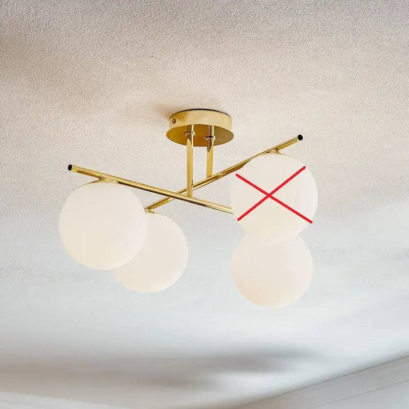 B-Ware Domiluce Aurora Deckenleuchte Lampe Gold Glas E14 4 Flammig Siehe Text/Foto von Domiluce