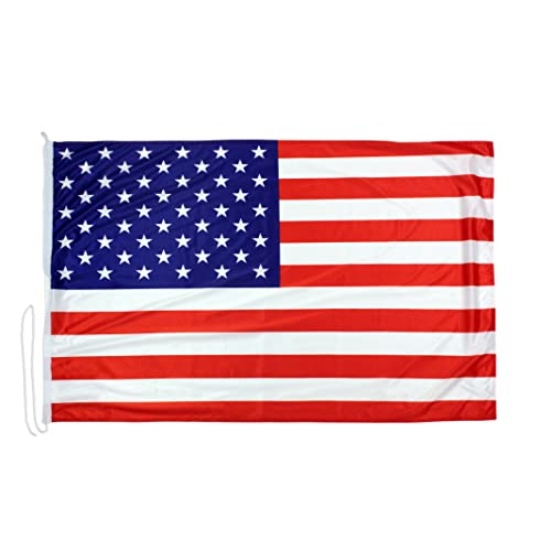 Flagge USA 100 x 70 cm aus nautischem Stoff winddicht 115 g/m² USA Flagge 70 x 100 Amerikanische Flagge 100 x 70 cm mit Kordel Doppelnaht umlaufend und Band verstärkt von Domina