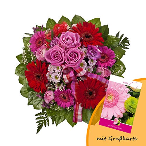 Dominik Blumen und Pflanzen Falling in Love Blumenstrauß, Bunt von Dominik Blumen und Pflanzen