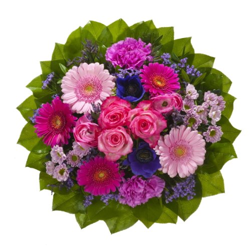 Dominik Blumen und Pflanzen, Blumenstrauß "Magic" mit Rosen, Gerbera, Anemonen, Nelken und Ranunkeln von Dominik Blumen und Pflanzen