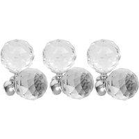 Domino Elegante Crystal Palace Möbelknopf 40mm in Chrom & Weiß 6 Stück von Domino