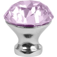 Elegante Crystal a Möbelknopf 30mm in Chrom & Rosa - Domino von Domino