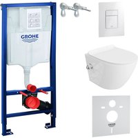 Grohe wc Set mit Vorwandelement, Wand-WC und Spülknopf von Domino