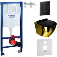 Grohe wc Set mit Vorwandelement, Wand-WC und Spülknopf von Domino
