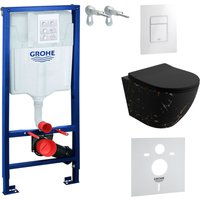 Grohe wc Set mit Vorwandelement, Wand-WC und Spülknopf von Domino