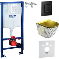 Grohe wc Set mit Vorwandelement, Wand-WC und Spülknopf von Domino