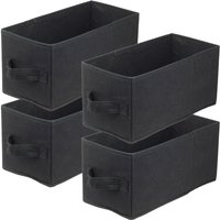 Storage Box faltbare Aufbewahrung Boxen 15 x 31 x 15 cm Schwarz 4 stück Storage Box faltbare Aufbewahrung Boxen 15 x 31 x 15 cm Schwarz 4 stück von Domino