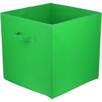 Storage Box faltbare Aufbewahrung Boxen 31 x 31 x 31 cm Grün 1 stück von Domino