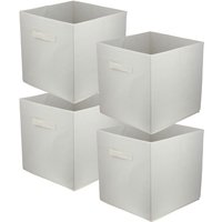 Storage Box faltbare Aufbewahrung Boxen 31 x 31 x 31 cm cremig 4 stück Storage Box faltbare Aufbewahrung Boxen 31 x 31 x 31 cm cremig 4 stück von Domino