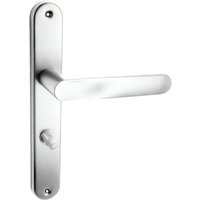 Domino - Türgriff 78 Drückergarnitur wc - Badezimmer Set Links & Rechts Türbeschlag für WC/Badezimmertüren L-Form Türbeschläge aus Aluminium von Domino