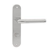 Domino - Türgriff 78 Drückergarnitur wc - Badezimmer Set Silber inx spectra WC78 von Domino