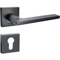 Türgriff Drückergarnitur pz - Profilzylinder Set quadratische Rosette Türklinke für Zimmertür, Bürotür, Kellertür & Innentür Türbeschläge aus Türgriff Drückergarnitur pz - Profilzylinder Set quadratische Rosette Türklinke für Zimmertür, Bürotür, Kellertür & Innentür Türbeschläge aus von Domino