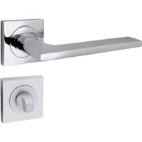Türgriff Drückergarnitur wc - Badezimmer Set mit quadratischen Rosetten für Badezimmertüren Set wc - Rosetten-Garnitur Türbeschläge aus Aluminium Türgriff Drückergarnitur wc - Badezimmer Set mit quadratischen Rosetten für Badezimmertüren Set wc - Rosetten-Garnitur Türbeschläge aus Aluminium von Domino